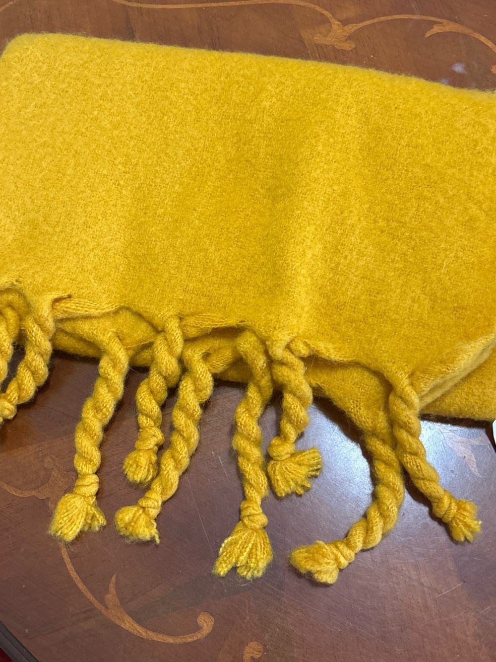 Yellow Fringe Scarf Wrap - Women Accessories
